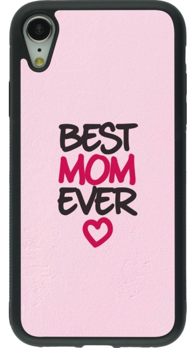 iPhone XR Case Hülle - Silikon schwarz Mom 2023 best Mom ever pink