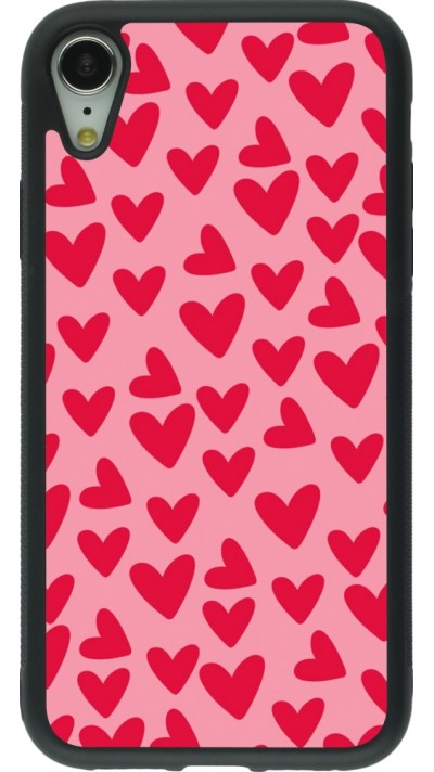 iPhone XR Case Hülle - Silikon schwarz Mom 2024 kleine Herzen