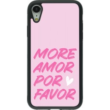 iPhone XR Case Hülle - Silikon schwarz More amor porfavor