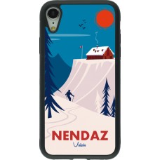 iPhone XR Case Hülle - Silikon schwarz Nendaz Cabane Ski