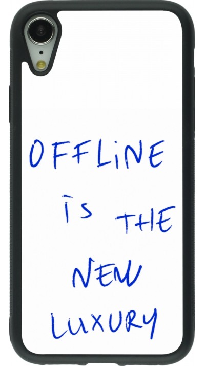 iPhone XR Case Hülle - Silikon schwarz Offline is the new luxury