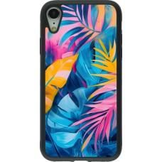 iPhone XR Case Hülle - Silikon schwarz Palms Blue
