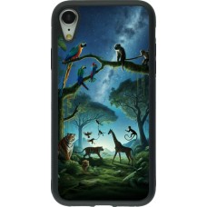 iPhone XR Case Hülle - Silikon schwarz Paradies der exotischen Tiere