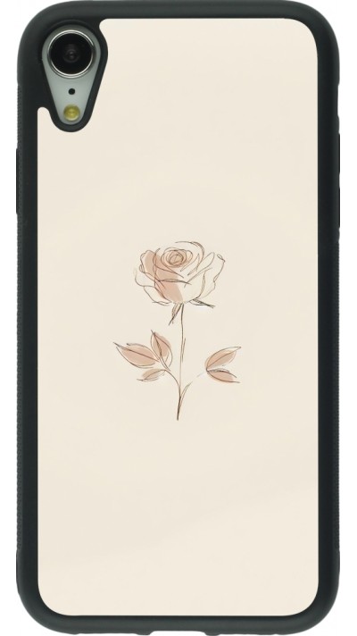 iPhone XR Case Hülle - Silikon schwarz Rosa Sand Minimalistisch