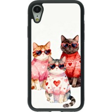 iPhone XR Case Hülle - Silikon schwarz Saint Valentines Day 26 Cat Love