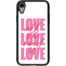iPhone XR Case Hülle - Silikon schwarz Saint Valentines Day 26 Love all we need is