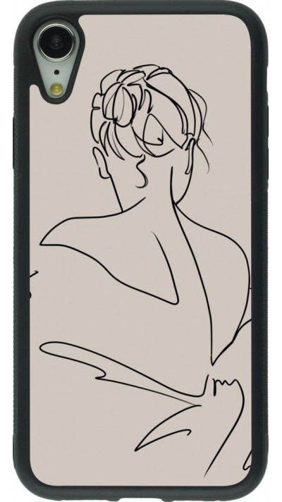 Coque iPhone XR - Silicone rigide noir Salnikova 05