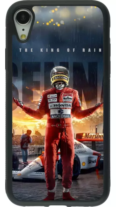 iPhone XR Case Hülle - Silikon schwarz Senna The King of Rain