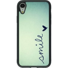 Coque iPhone XR - Silicone rigide noir Smile
