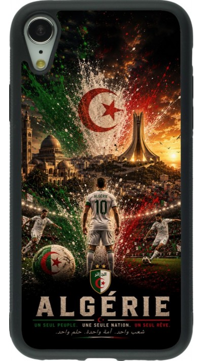 iPhone XR Case Hülle - Silikon schwarz Fussball Algerien splash 2026
