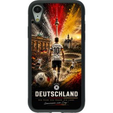 iPhone XR Case Hülle - Silikon schwarz Fussball Deutschland splash 2026