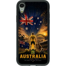 iPhone XR Case Hülle - Silikon schwarz Fussball Australien splash 2026