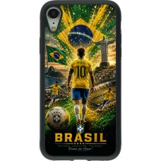 iPhone XR Case Hülle - Silikon schwarz Fussball Brasilien splash 2026