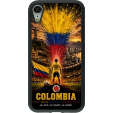iPhone XR Case Hülle - Silikon schwarz Fussball Kolumbien splash 2026