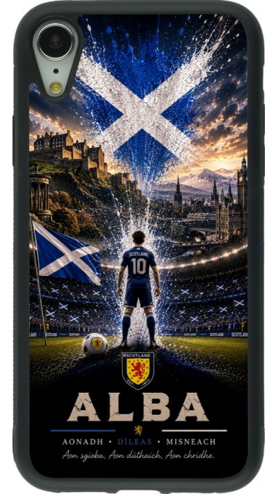 iPhone XR Case Hülle - Silikon schwarz Fussball Schottland splash 2026