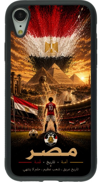 iPhone XR Case Hülle - Silikon schwarz Fussball Ägypten splash 2026