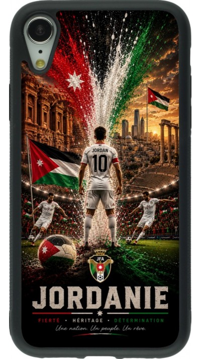 iPhone XR Case Hülle - Silikon schwarz Fussball Jordanien splash 2026