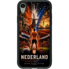 iPhone XR Case Hülle - Silikon schwarz Fussball Niederlande splash 2026