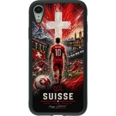 iPhone XR Case Hülle - Silikon schwarz Fussball Suisse splash 2026