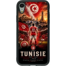 iPhone XR Case Hülle - Silikon schwarz Fussball Tunesien splash 2026