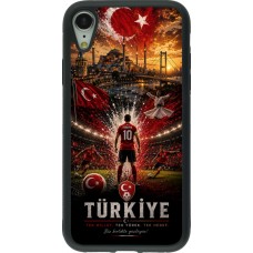 iPhone XR Case Hülle - Silikon schwarz Fussball Türkei splash 2026