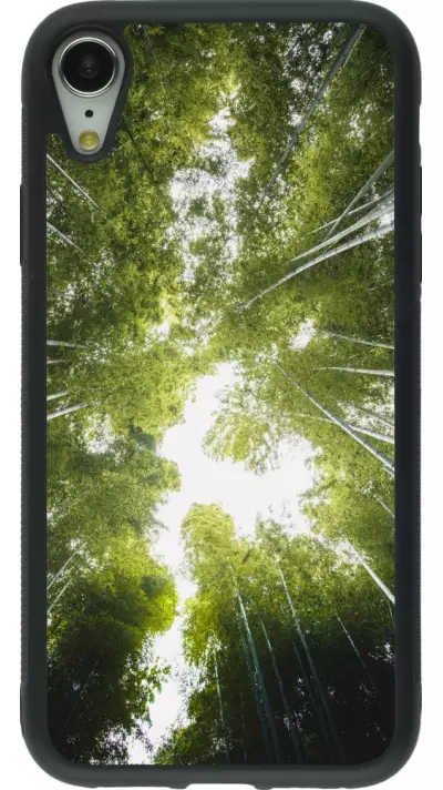 iPhone XR Case Hülle - Silikon schwarz Spring 23 forest blue sky