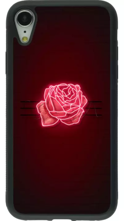 iPhone XR Case Hülle - Silikon schwarz Spring 23 neon rose