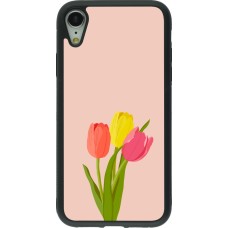 iPhone XR Case Hülle - Silikon schwarz Spring 23 tulip trio