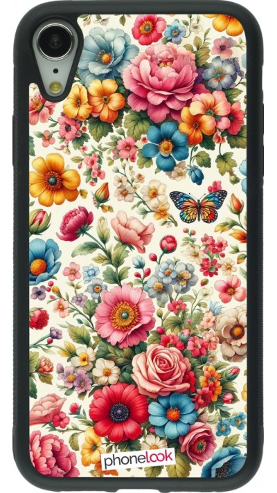 iPhone XR Case Hülle - Silikon schwarz Spring 25 fruehling bluetend