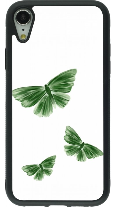 iPhone XR Case Hülle - Silikon schwarz Butterflies 2026