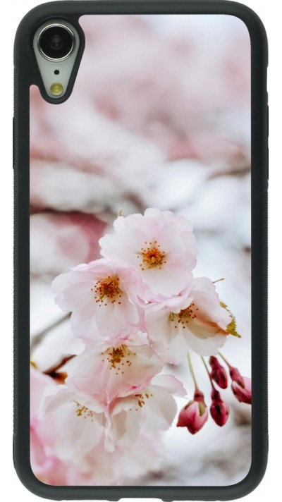 iPhone XR Case Hülle - Silikon schwarz Cherry tree 2026