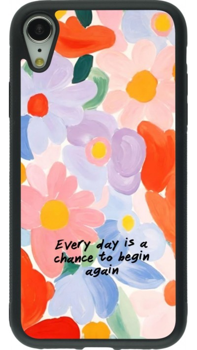 iPhone XR Case Hülle - Silikon schwarz Every day is a chance 2026