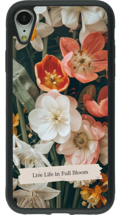 iPhone XR Case Hülle - Silikon schwarz Full Bloom 2026