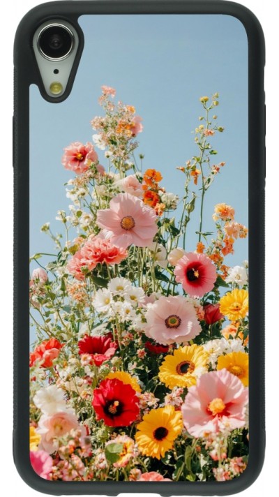 iPhone XR Case Hülle - Silikon schwarz Spring flowers 2026