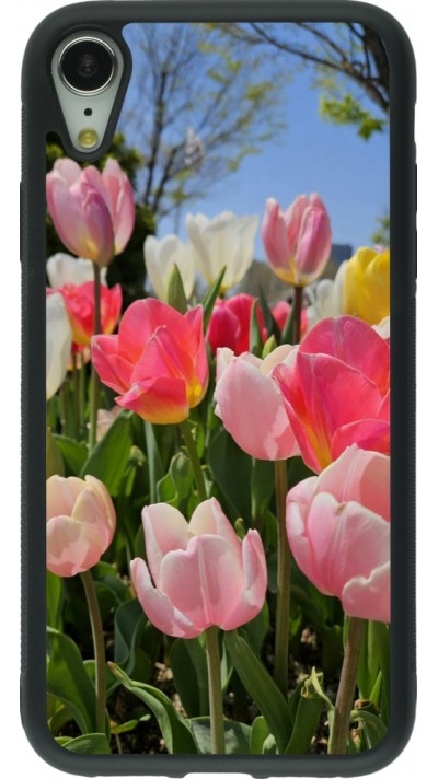 iPhone XR Case Hülle - Silikon schwarz Tulips 2026