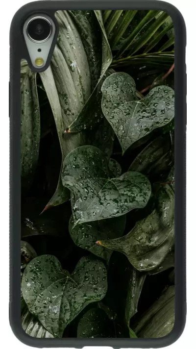 iPhone XR Case Hülle - Silikon schwarz Spring 23 fresh plants
