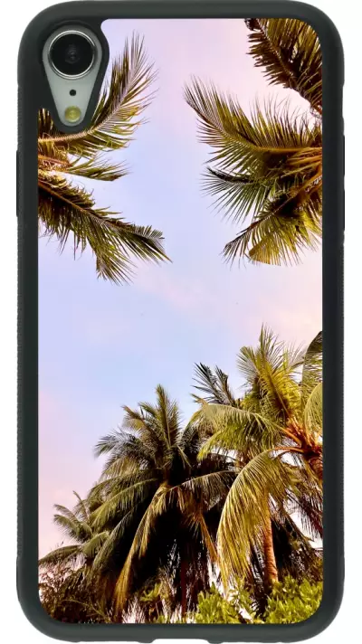iPhone XR Case Hülle - Silikon schwarz Summer 2023 palm tree vibe