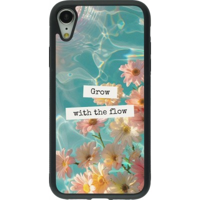 iPhone XR Case Hülle - Silikon schwarz Summer 2025 Grow with the flow