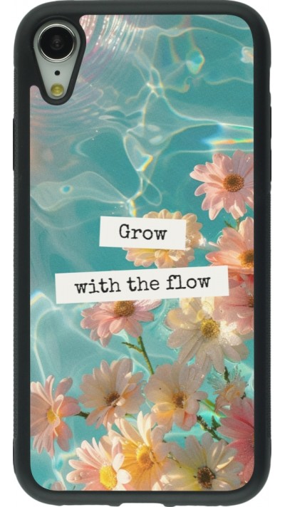 iPhone XR Case Hülle - Silikon schwarz Summer 2025 Grow with the flow
