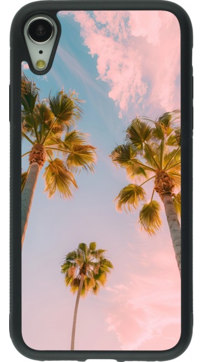 iPhone XR Case Hülle - Silikon schwarz Summer 2025 Palmiers