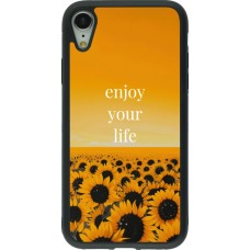 iPhone XR Case Hülle - Silikon schwarz Summer 2026 Enjoy your life