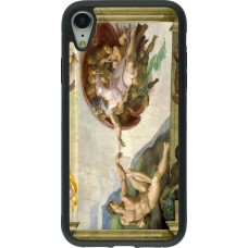 iPhone XR Case Hülle - Silikon schwarz Kunstbild - Die Erschaffung Adams - Michelangelo