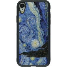 iPhone XR Case Hülle - Silikon schwarz Kunstbild - Sternennacht - Van Gogh