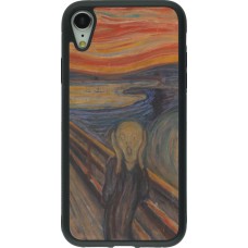 iPhone XR Case Hülle - Silikon schwarz Kunstbild - Der Schrei - Edvard Munch