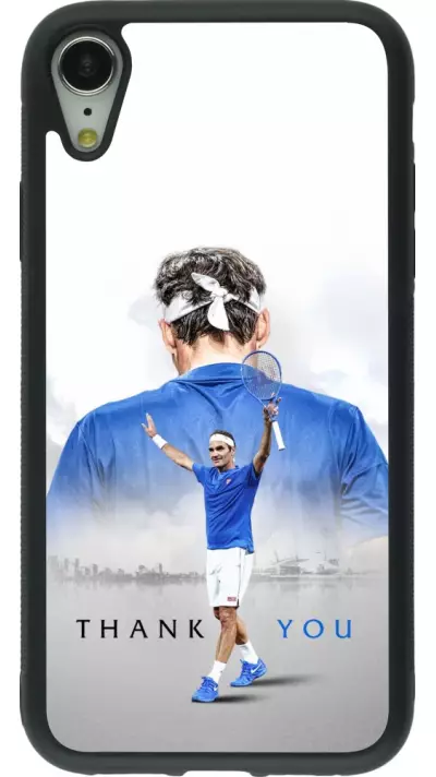 iPhone XR Case Hülle - Silikon schwarz Thank you Roger