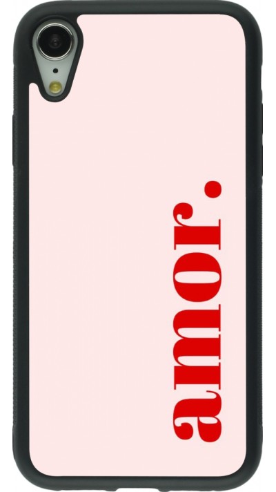 iPhone XR Case Hülle - Silikon schwarz Valentine 2024 amor