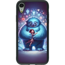 iPhone XR Case Hülle - Silikon schwarz Valentin 2024 Flauschige Liebe