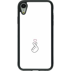 iPhone XR Case Hülle - Silikon schwarz Valentine 2024 heart by Millennials