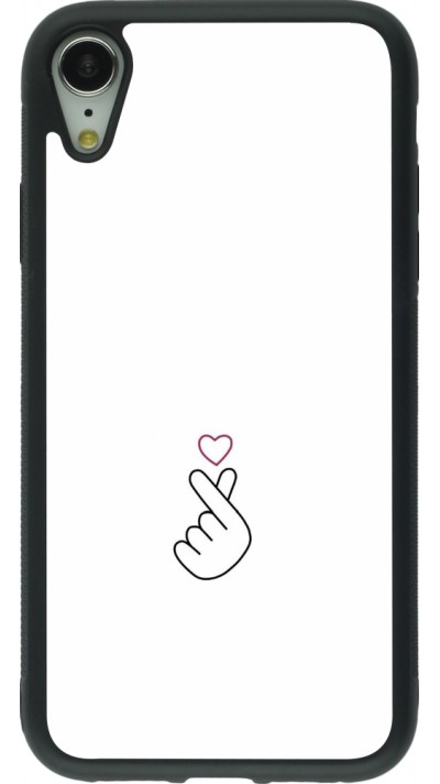 iPhone XR Case Hülle - Silikon schwarz Valentine 2024 heart by Millennials