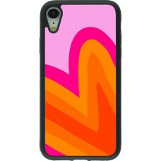 iPhone XR Case Hülle - Silikon schwarz Valentine 2024 heart gradient